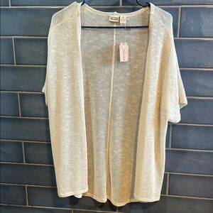 Mudd Cream Open-Front Shrug